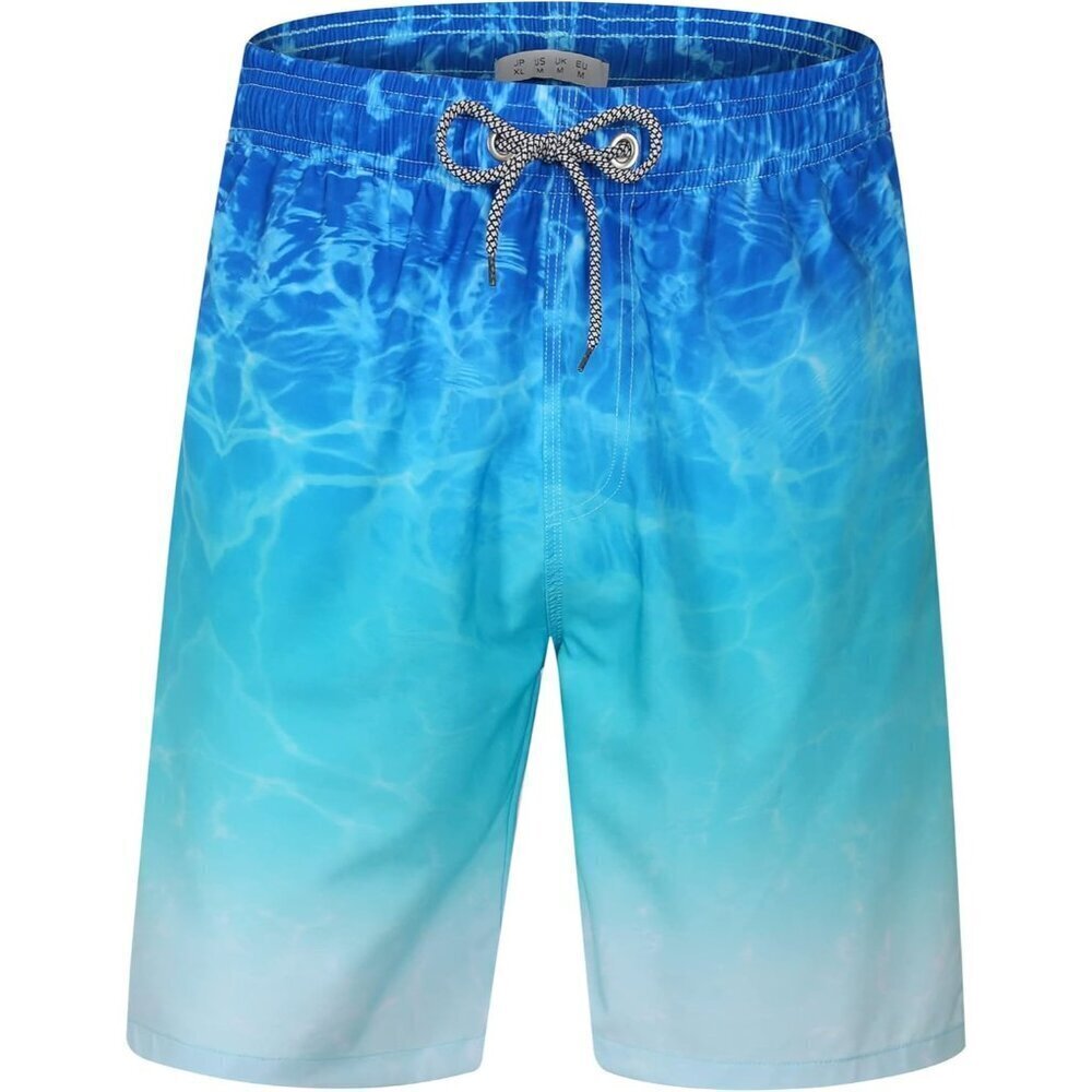 ✨Men's Blue Swim Trunks Bathing Suit Swimming Shorts Mesh Lining Beach Swimwear
